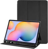 Selected by GSMpunt.nl Samsung Galaxy Tab S6 Lite Hoes Luxe Tri-Fold Book Case Kunst Leer Zwart