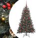 vidaXL Kunstkerstboom met 150 LED, Groen, 120 cm, PVC, Plastic, Staal