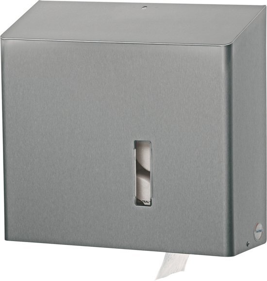 Santral Toiletroldispenser RVS 4-rols grijs