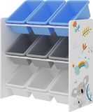 [en.casa] Kinderrek Muxía speelgoedkast 60x62x26,5 cm Koala motief