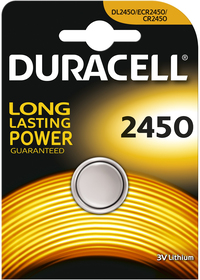 Duracell Specialty 2450 Lithium knoopcelbatterij, verpakking van 1