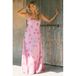 Bolina Island gebloemde maxi jurk roze