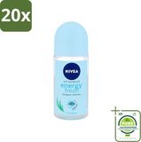 Nivea Energy Fresh Deodorant Roller voor dames - 50 ml - Grootverpakking - 20 stuks