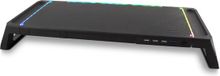 DeepGaming SN06 Gaming desktop-monitorstandaard met lade, telefoonstandaard, 10 RGB-verlichtingsmodi en 3-poorts USB-hub (1 x USB3.0 + 2 x USB2.0), zwart
