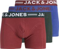 JACK&JONES JACLICHFIELD TRUNKS 3 PACK NOOS Heren Onderbroeken Fired Brick Effen Katoen/Elastaan Maat L