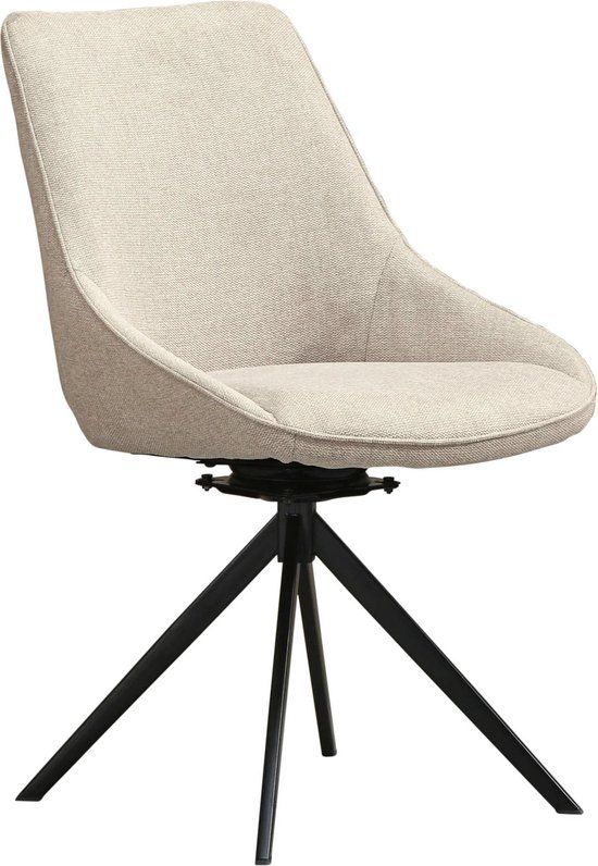 Home eetkamerstoel Loren (set van 2) beige stof