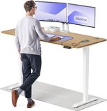 Desktronic HomePro Zit-sta Bureau Elektrisch In Hoogte Verstelbaar, 180x80 cm Massief Eiken/Wit