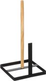 5Five Keukenrolhouder Masterplan - ijzer/hout - 15 x 30 cm - zwart