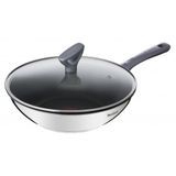 Tefal Daily Cook G7309955 Wok/Roerbakpan Rond Roestvrijstaal 28 cm met Deksel