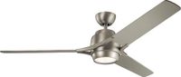 Kichler Plafondventilator Zeus - 152cm - Geborsteld Nikkel