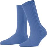 FALKE Cosy Wool Boot eenkleurig wol sokken dames blauw - maat 39-42