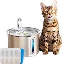 Oneisall Drinkfontein Kat en Hond - PWF-001 - 2 liter - Zilver
