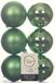 Decoris Kerstballen - 6x st - groen - D8 cm - kunststof - mat/glans - kerstversiering