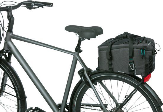 Basil Discovery 365D Bagagedragertas M - 9 Liter - Zwart - Waterdicht - Elektrische Fiets - 36x16.5x20 cm