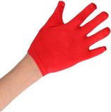 Rubies Carnaval verkleed handschoenen voor kinderen - satijn rood - polyester - kinder maat