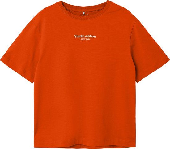 NAME IT Jongens T-shirt - Paprika W. Jet Stream Print