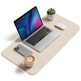 YISH Bureaumat, antislip, 80 x 40 cm, waterdicht, muismat voor laptop/toetsenbord/muis, kantoor en thuis (beige)