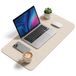 YISH Bureaumat, antislip, 80 x 40 cm, waterdicht, muismat voor laptop/toetsenbord/muis, kantoor en thuis (beige)