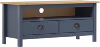 vidaXL Tv-meubel Hill 110x40x47 cm massief grenenhout grijs