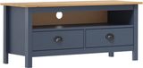 vidaXL Tv-meubel Hill 110x40x47 cm massief grenenhout grijs