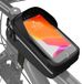 Sans marque Sac de cadre de vélo étanche avec support de téléphone