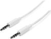 Startech 2 m witte slanke 3,5 mm stereo/audiokabel - M/M