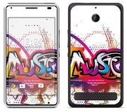 Royal Muurtattoo RS. 74067 zelfklevend voor Sony Xperia E1 met motief muziek tekst