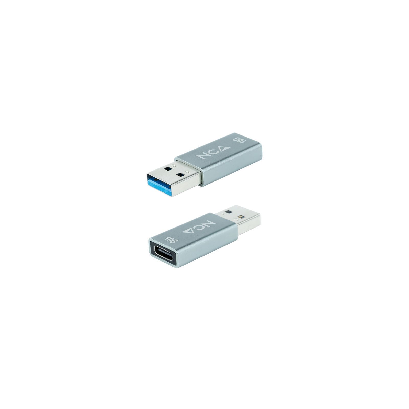 Nanocable USB 3.2 Gen 2 (3.1 Gen 2) Adapter - USB A Female to USB A Male - Grey