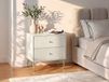 Vente-unique Loureo Table de chevet avec 2 tiroirs – beige