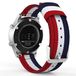 Systems Armband 20 mm van nylon voor Samsung Galaxy Watch 4 smartwatch in kleurrijk, rood-wit-blauw