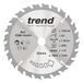 Trend Wood CSB/16224 Accu-cirkelzaagblad, diameter 162 mm, 20 mm boring, 24 tanden, 1,8 mm snijvoeg, +15° haak, TCT, gemiddeld oppervlak