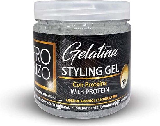 Afro & Rizo Gelatina con proteína 16oz (Styling gel)