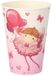 Papstar Bol Bekers Little Dancer karton 0,2l 10 stuks roze