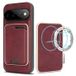 Google Pixel 11 Pro Coque Magnétique avec Porte-Cartes - Rouge