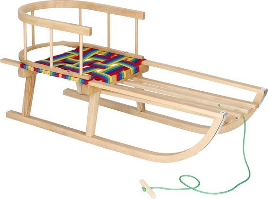 springos Slee + Rugleuning - Gelakt Beukenhout - Neutraal/Multicolor