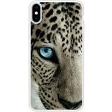 Verstevigd hoesje met sublimatie bedrukking, compatibel met Apple iPhone X Oeil de leopard