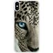 Verstevigd hoesje met sublimatie bedrukking, compatibel met Apple iPhone X Oeil de leopard