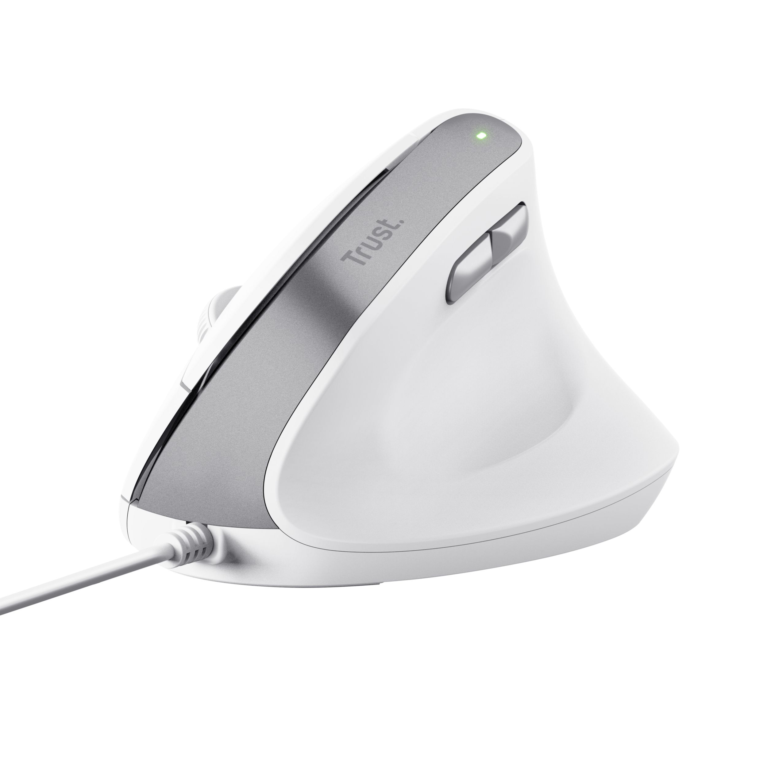 Trust Bayo II Ergonomic Vertical Mouse - USB - White