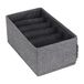Bigso Box of Sweden Kleine lade-organizer, opbergdoos met 6 vakken, praktische ladebox voor de commode of de slaapkamer, ideaal voor kleinere voorwerpen, grijs