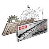 Kettingset DID Kettingset staal 520ZVM-X / 94 klinknagel slot voor Honda CM C 250 cc Bj. 1982-1983