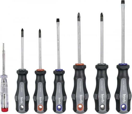 kwb Schroevendraaierset - 7 stuks - Schroevendraaiers - Kleurloos