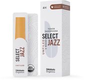 D'Addario Woodwinds ORRS05TSX3S Organic Select Jazz Tenorsaxofoonriet, 3 Soft, 5-pack, Unfiled