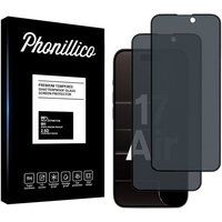 Phonillico® Gehard Glas voor iPhone 17 AIR [Pack 2] Privacy Anti-Spy Zwart Schermbeschermer