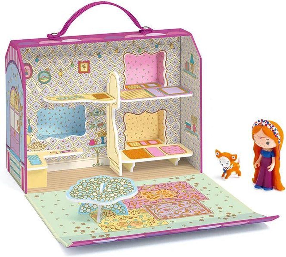 Djeco Tinyly Draagbaar Poppenhuisje - 3070900069527