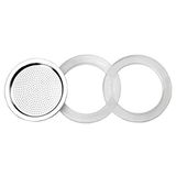 IBILI Silicone afdichting + filter voor percolator, Essential, 4 kopjes, set van 2 afdichtingen + 1 filter
