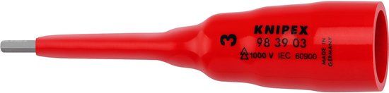 Knipex 983903 Dop voor ratel | Voor binnenzeskantschroeven | Binnenvierkant 3/8\" | Lengte 92 mm