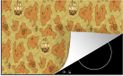 Merkloos KitchenYeah® Inductie beschermer 77x51 cm - Schatkaart - Piraten - Inductie kookplaat accessoire