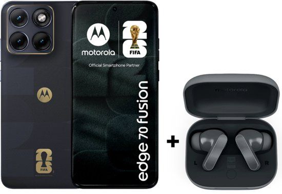 Motorola Edge 70 Fusion FIFA Edition 17,2 cm (6.78") Dual SIM Android 16.0 5G USB Type-C 8 GB 256 GB 5200 mAh Zwart