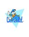 Disney Komar Disney muurschildering Donald Duck Triangle 40x50cm