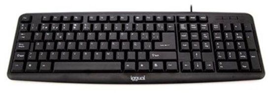 Iggual CK-BASIC-105T QWERTY USB Zwart